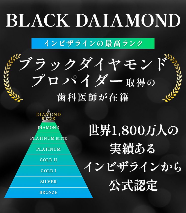 ブラックダイヤモンドプロパイダー取得の歯科医師が在籍